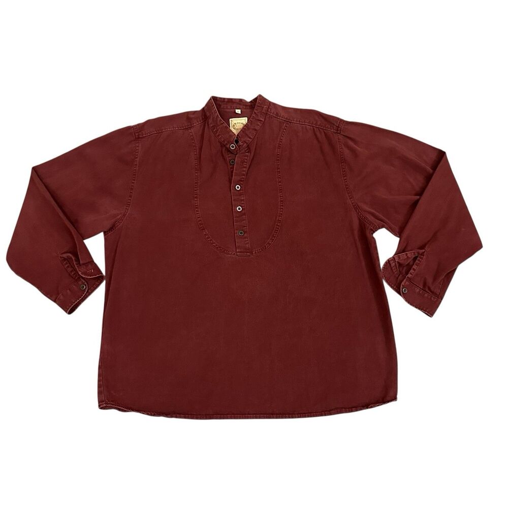 Vintage WAH Maker Old West Bib Front Shirt Red Men’s XL Western Cowboy